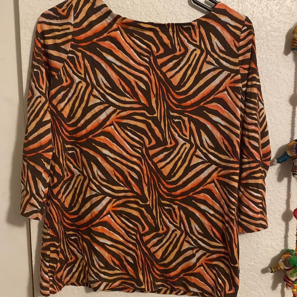 Y2K Kim Rogers zebra top